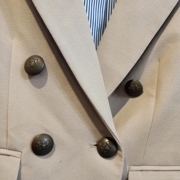 DREW Tai-ribbon Blazer in Khaki Size Small Contemporary Career Work Camel - Picture 6 of 16